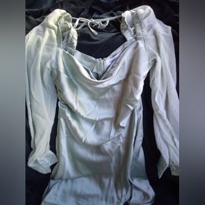 Weworewhat womens green satin dress size 2